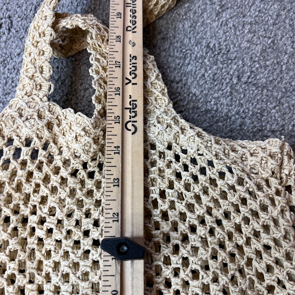 Kylie Cosmetics crochet Tote Bag Beige Beach Shopping‎ boho beach casual y2k - Picture 8 of 14